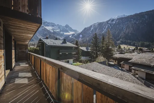 Chamonix, argentière, De franske Alpene | Totalrenovert treromsleilighet med terrasser og utsikt til mont blanc
