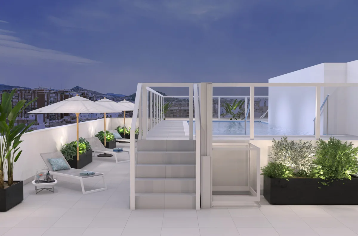 Metropolitan Homes, Málaga sentrum – Nøkkelferdig leilighet med byutsikt og takterrasse med basseng – bilde 9