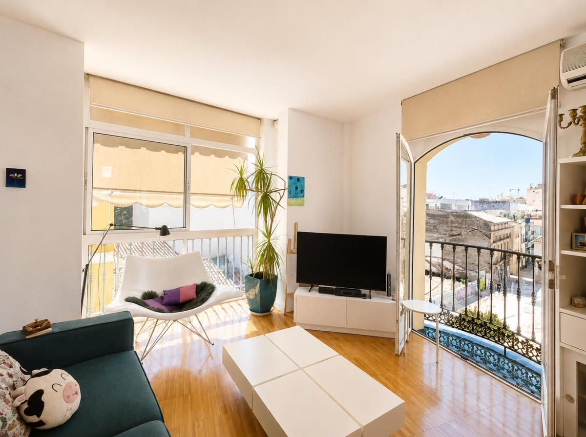 Málaga sentrum – møblert toppleilighet med turistlisens og privat takterrasse med utsikt over byen – bilde 1