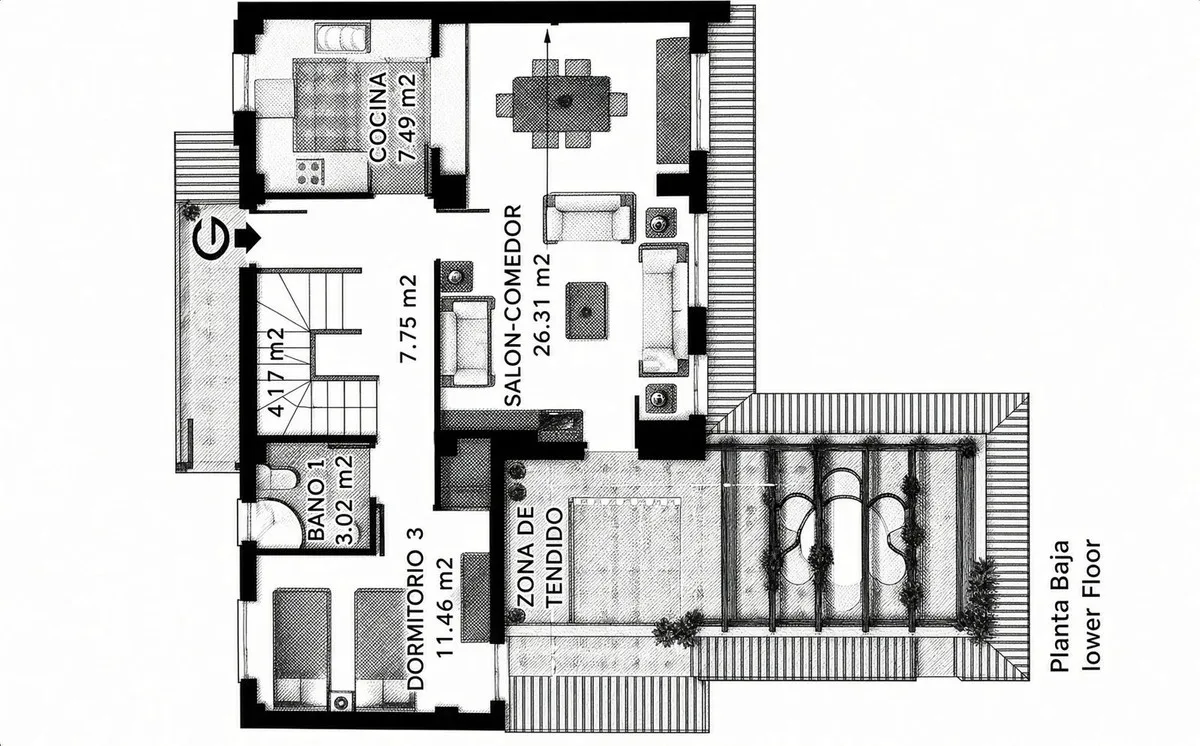 La Duquesa – leilighet over to plan med tre soverom, store terrasser, havutsikt og parkering for to biler – bilde 27