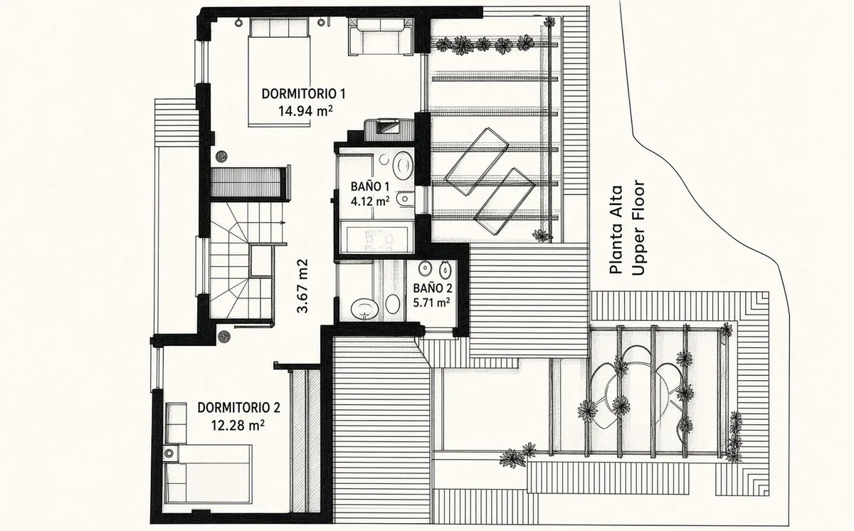 La Duquesa – leilighet over to plan med tre soverom, store terrasser, havutsikt og parkering for to biler – bilde 28