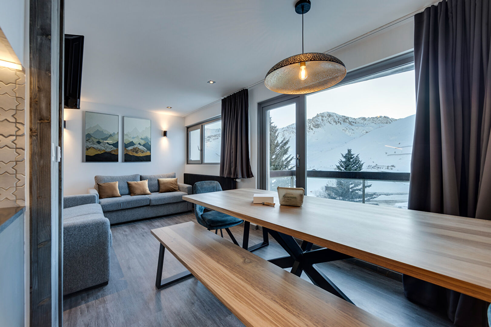 Tignes, De franske Alper - Pent oppusset 4-romsleilighet med terrasse 50 m. fra bakken – bilde 1