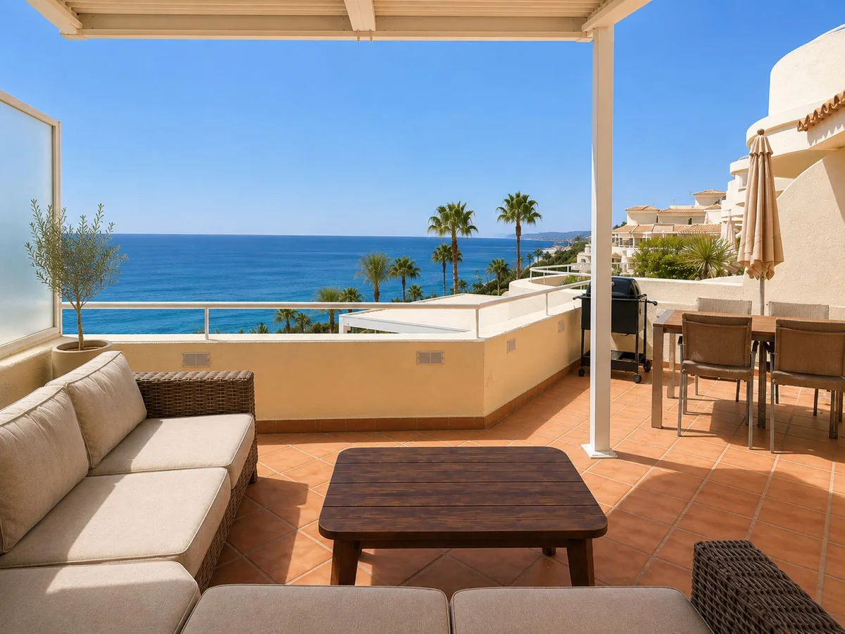 Estepona – Penthouse på første linje med utsikt over Middelhavet, Gibraltar og Afrika fra egen solterrasse – bilde 10