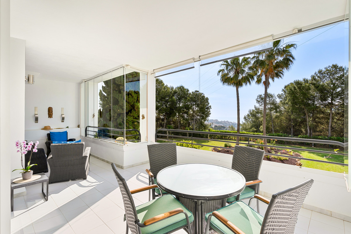 Mijas Costa - Leilighet i første linje til Miraflores Golf, med utsikt over golfbanen fra solrik terrasse – bilde 1