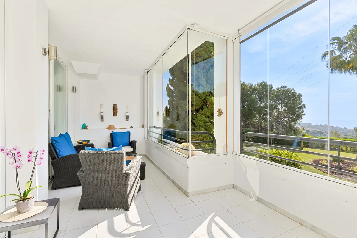 Mijas Costa - Leilighet i første linje til Miraflores Golf, med utsikt over golfbanen fra solrik terrasse – bilde 12
